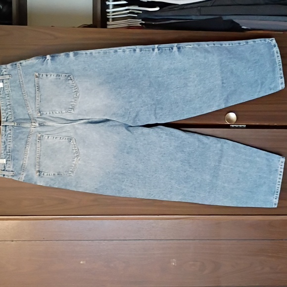 Women Jeans light Blue Denim  Relaxed Fit, Mom Jeans. Raey - Picture 3 of 5